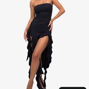 Elegant Black Strapless Dress